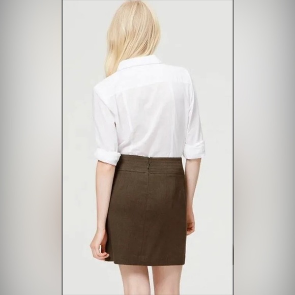 LOFT Utility A Line Skirt with Front Pockets - Picture 2 of 11